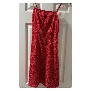 Red Floral Mini Dress